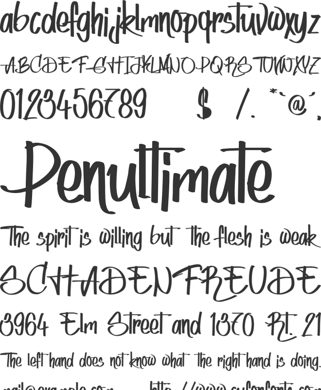 Indy Women font preview