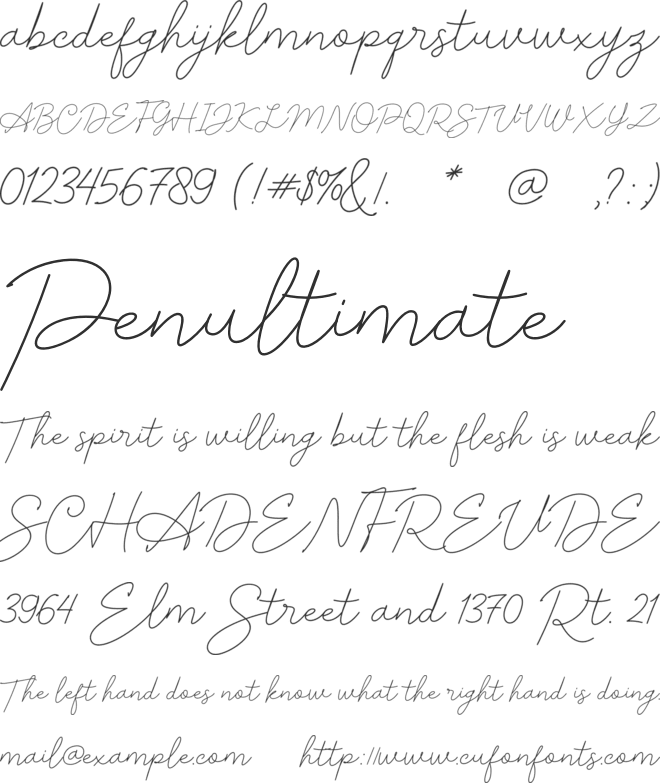 Silly Girls font preview
