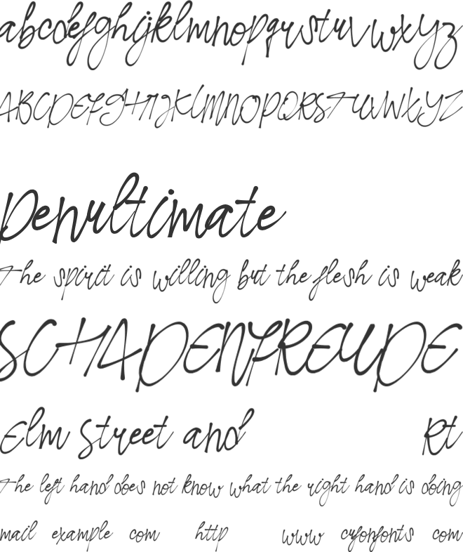 Sendayu Demo font preview