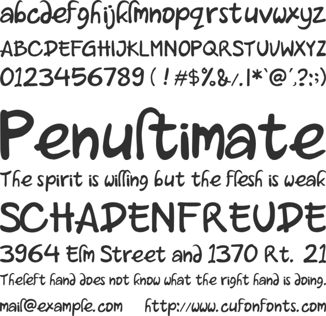 Alohay font preview
