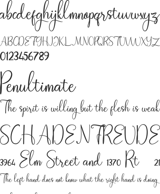 Homegarden_Demo font preview