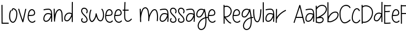 Love and sweet massage font download