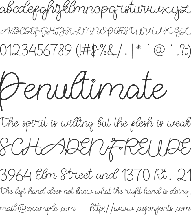 Agatta Script font preview