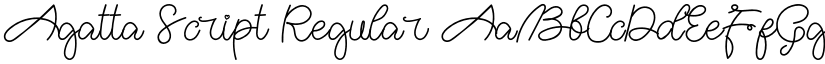 Agatta Script Regular font