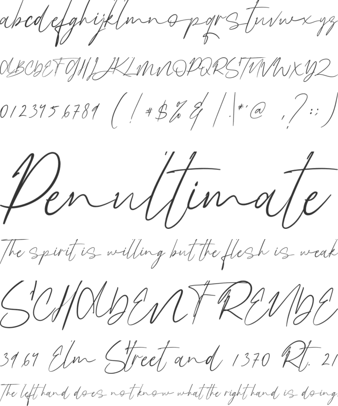 Bellanesia-Demo font preview