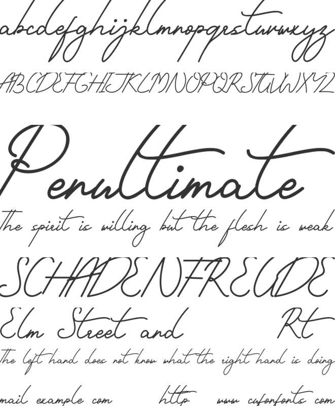 Close Distance Demo font preview