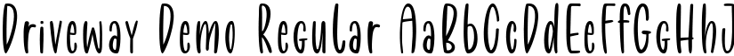 Driveway Demo Regular font