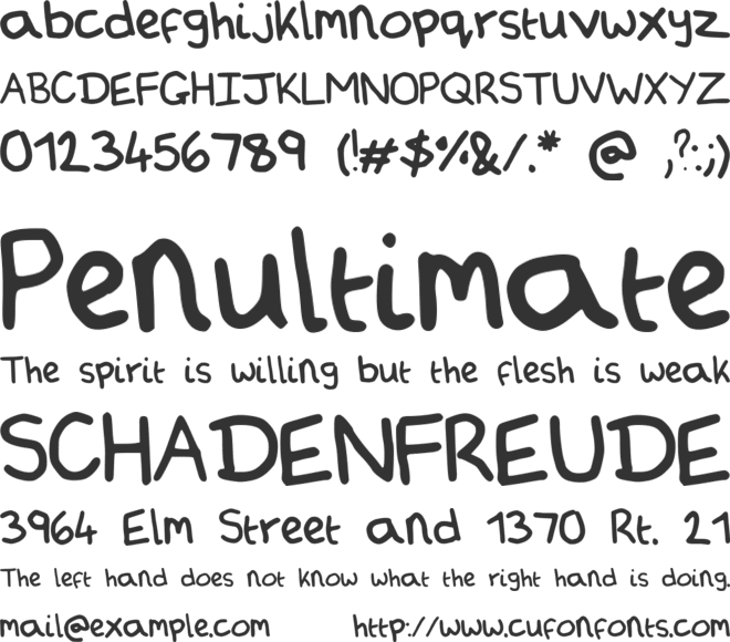 ArminsFrozenPeas font preview
