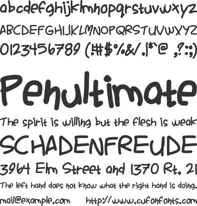 Ackident font preview