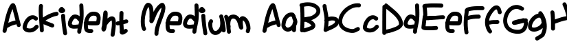 Ackident Medium font