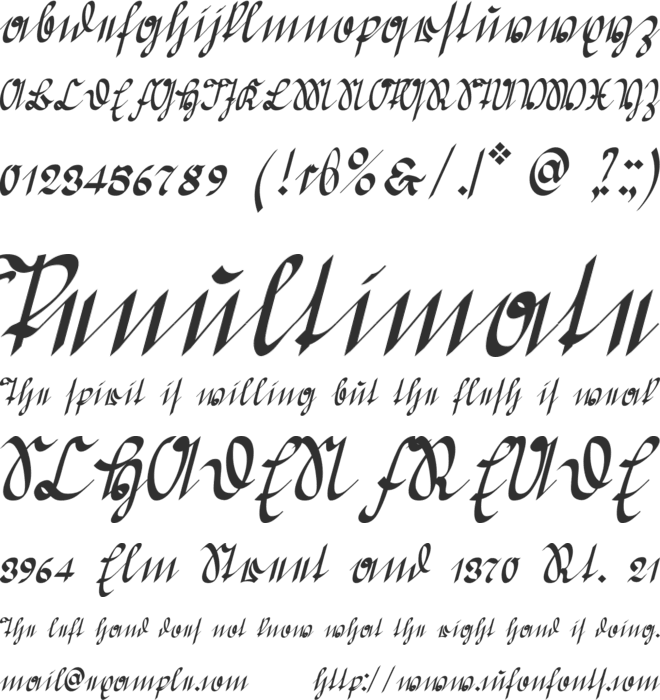 Greifswaler Deutsche Schrift font preview