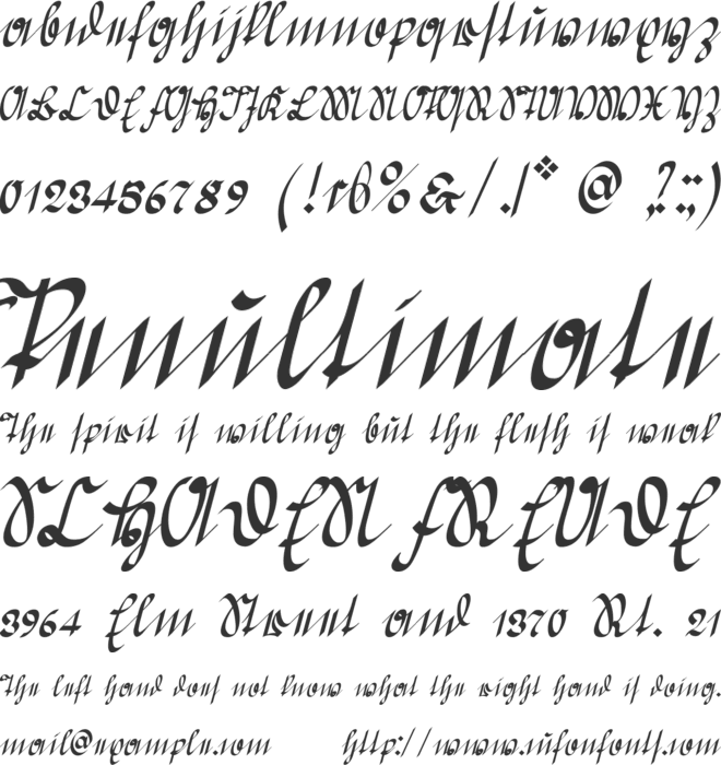 Greifswaler Deutsche Schrift font preview