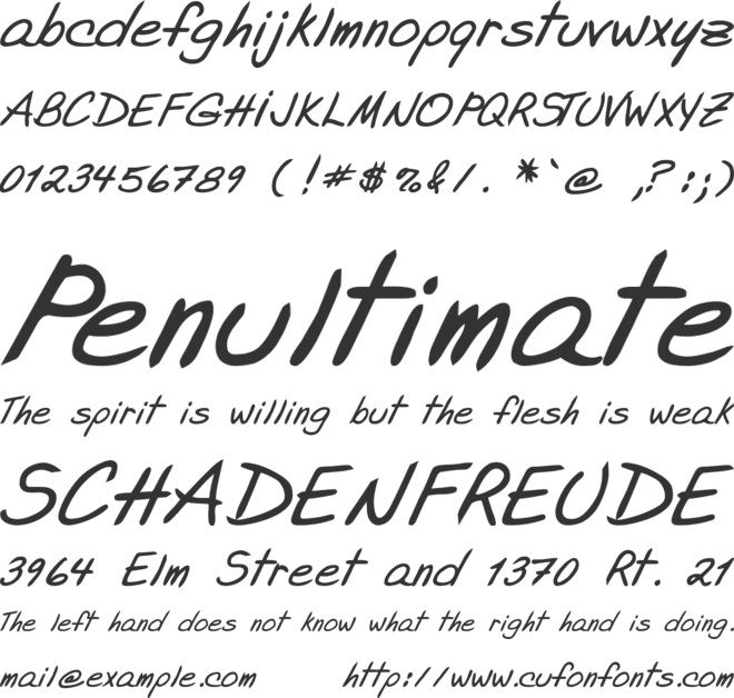 Adelyne font preview