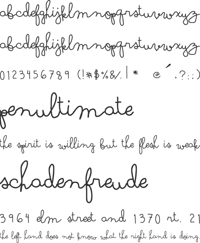 Soymilk font preview