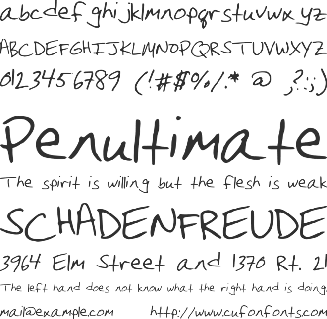 ChristinaHandwriting font preview