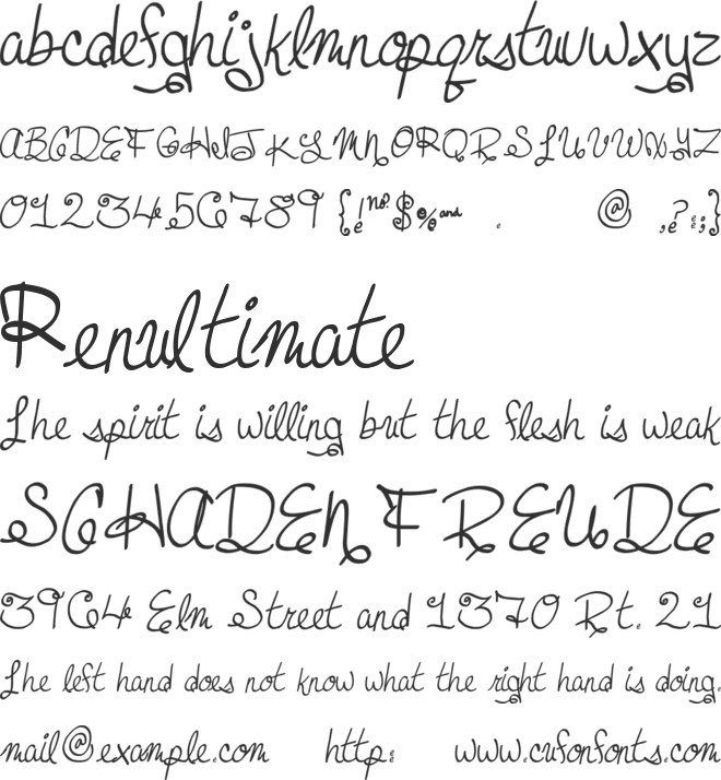 MTF Dreamie font preview