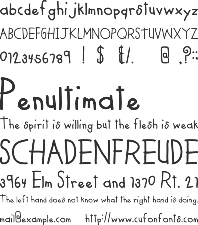 MTF Cool Kid font preview
