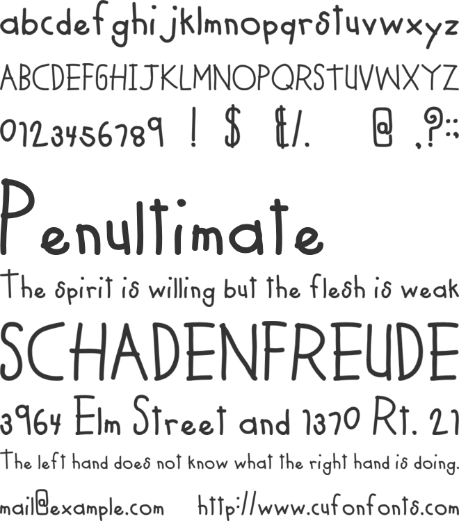 MTF Cool Kid font preview