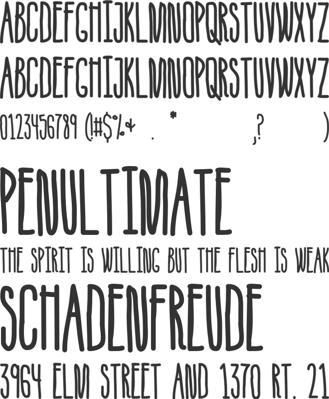 Ice Cream Sandwich font preview