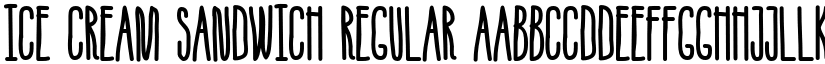Ice Cream Sandwich Regular font