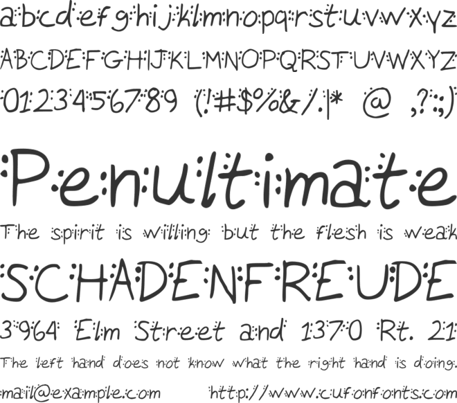 Dotty font preview