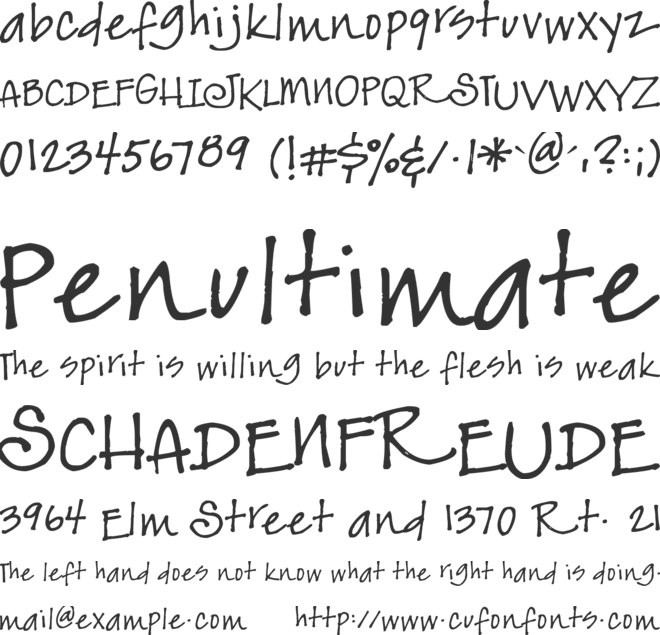 JeansFont font preview