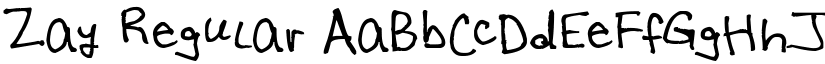Zay Regular font