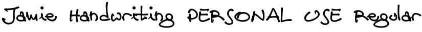 Jamie Handwriting PERSONAL USE Regular font