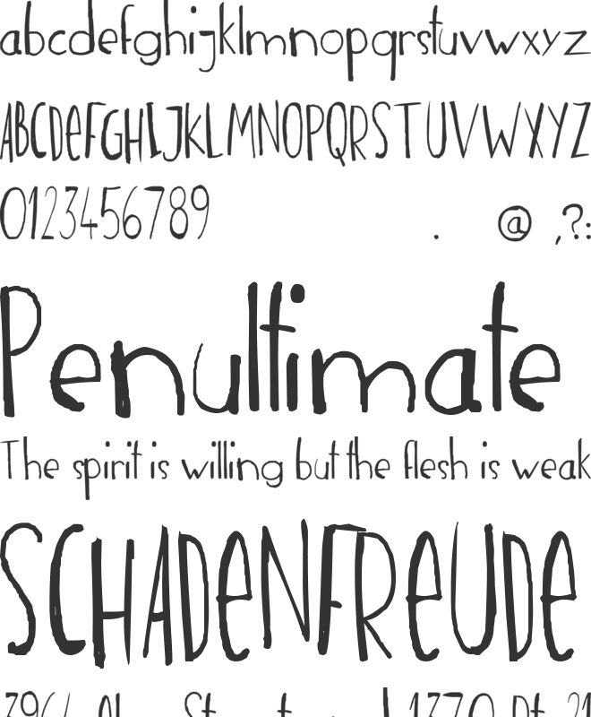Incognita font preview