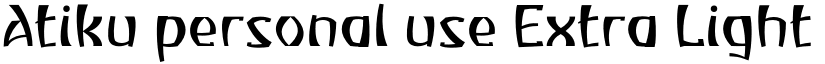 Atiku personal use Extra Light font