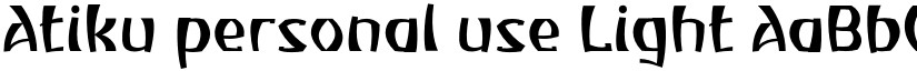 Atiku personal use Light font