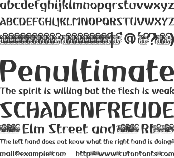 Atiku personal use font preview