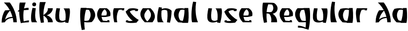 Atiku personal use Regular font