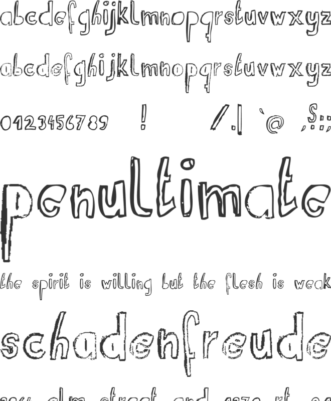 RvD Suitcaseboy font preview