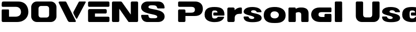DOVENS Personal Use Bold font