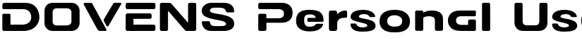 DOVENS Personal Use Medium font