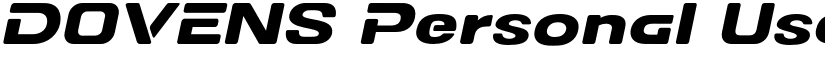 DOVENS Personal Use Semi Bold Slanted font
