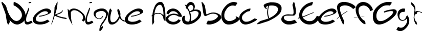 Nieknique font