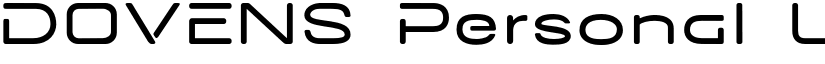DOVENS Personal Use Thin font