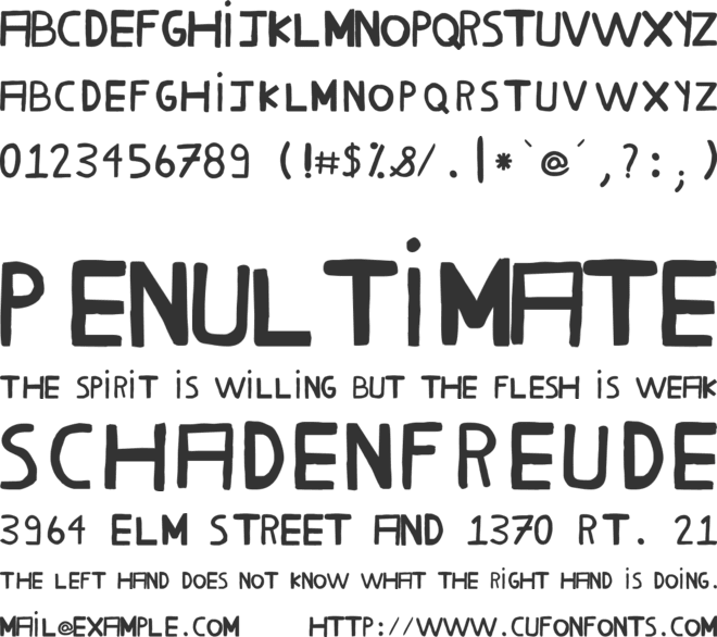 Milho Cozido font preview