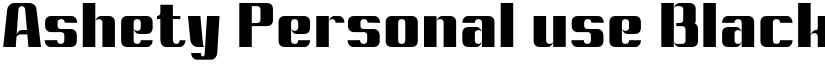 Ashety Personal use Black font