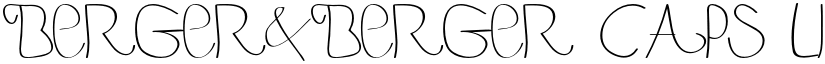 Berger&Berger Caps Light font