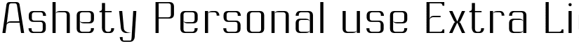 Ashety Personal use Extra Light font