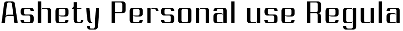 Ashety Personal use Regular font