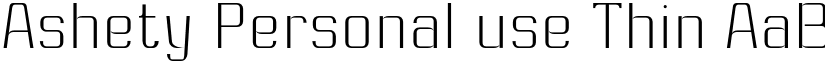 Ashety Personal use Thin font