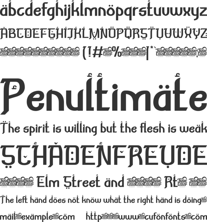 Syakifah font preview