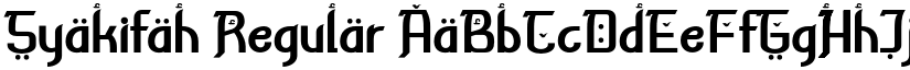 Syakifah Regular font