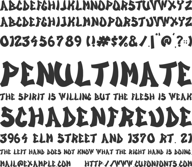 Downtown Street font preview