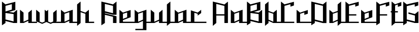 Buwah Regular font
