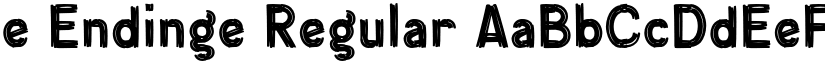 e Endinge Regular font